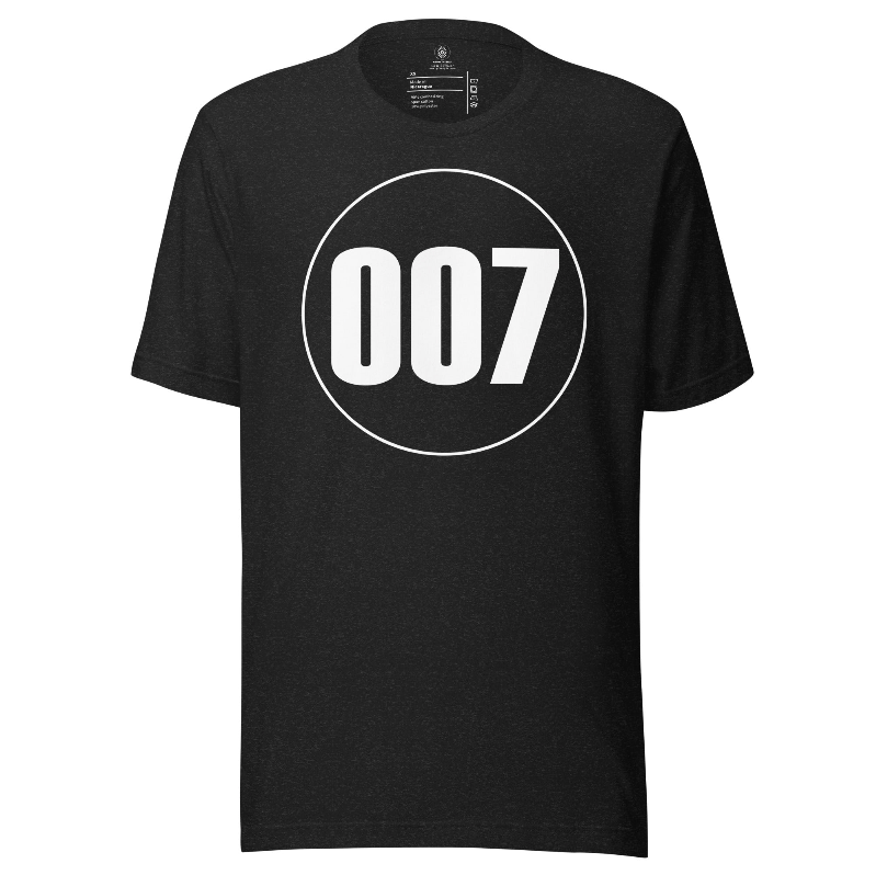 Mens Graphic Tee Shirts: Numbers 007-09