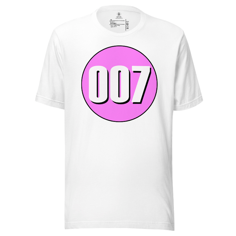 Womens Graphic Tee Shirts: Numbers 007 - 09