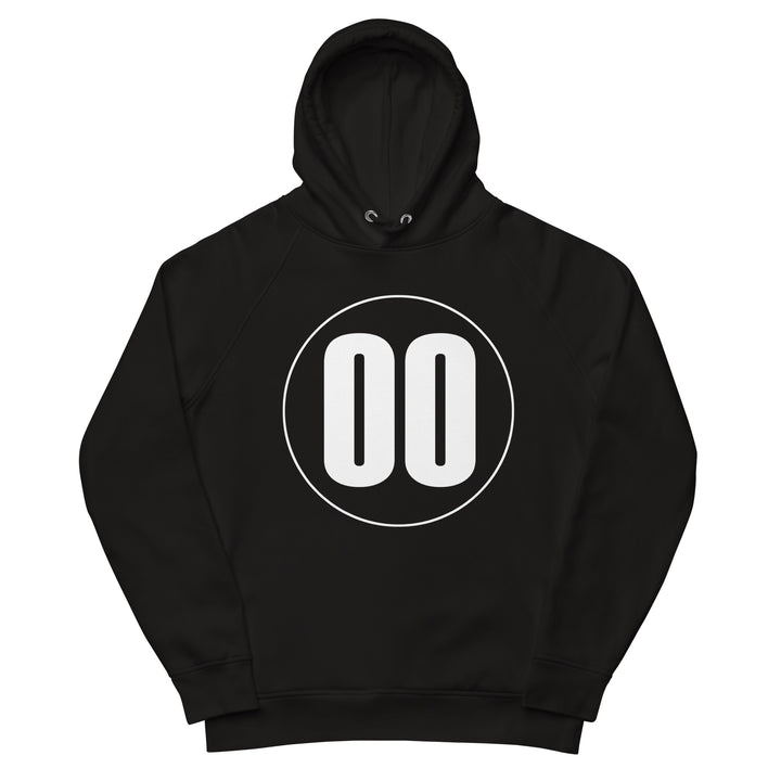 Unisex pullover hoodie: White on Black 00