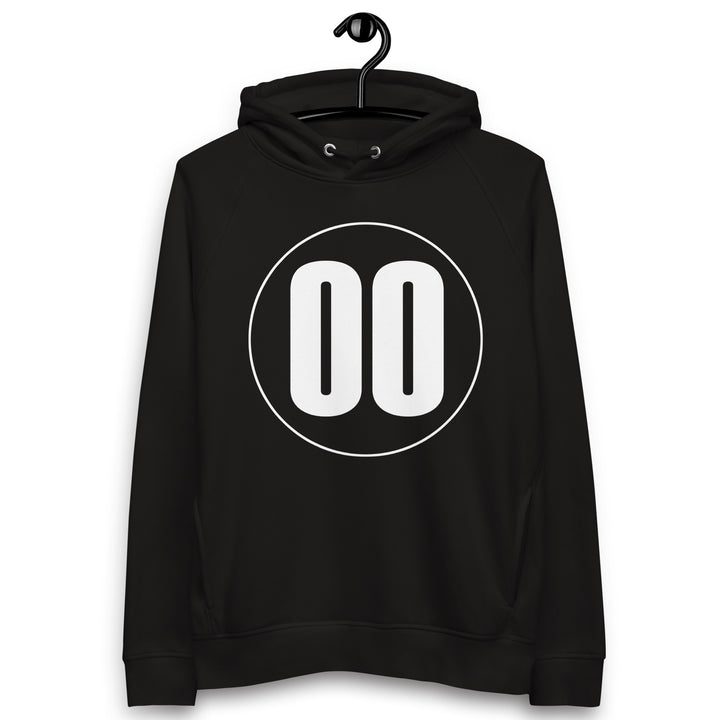 Unisex pullover hoodie: White on Black 00