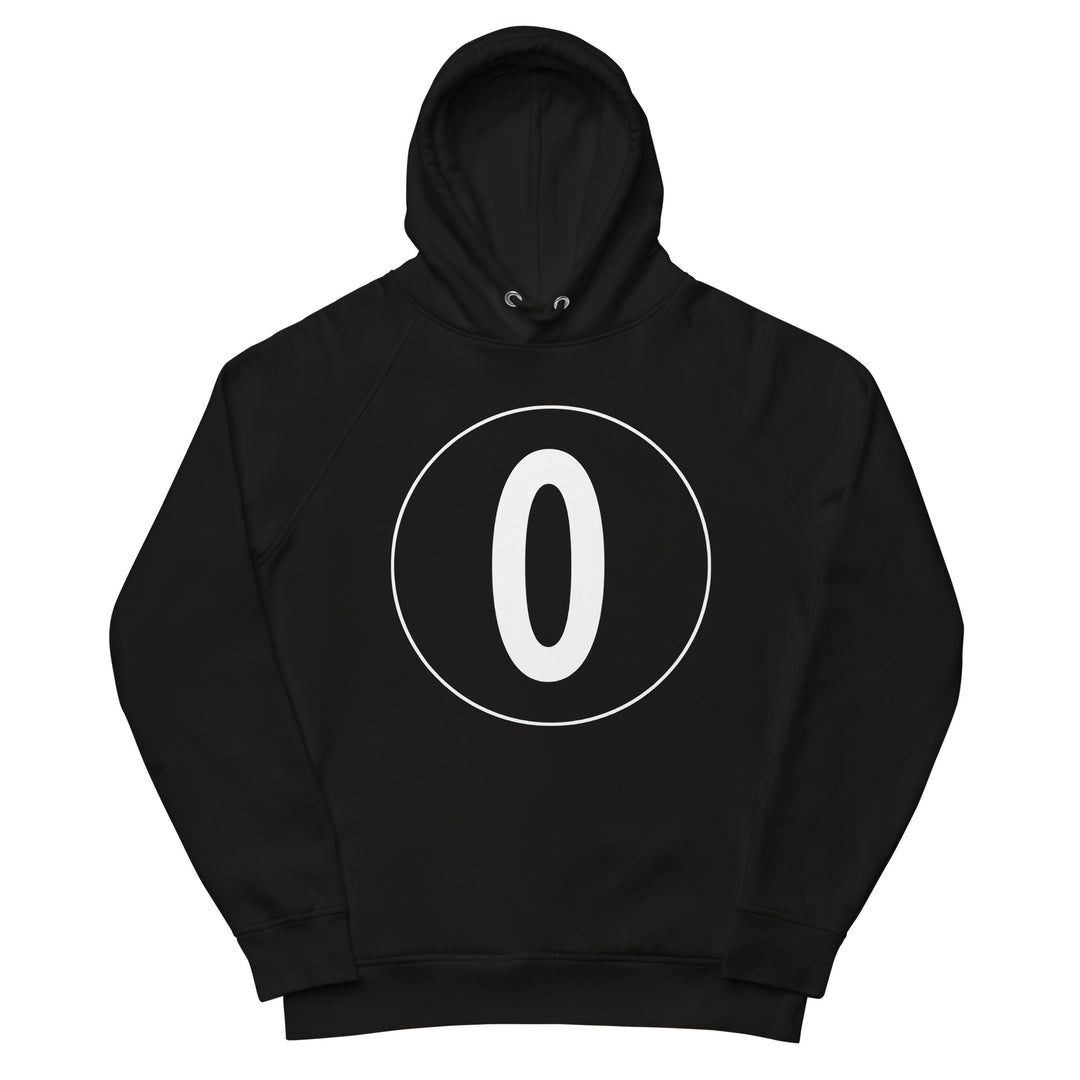 Unisex pullover hoodie: White on Black 0