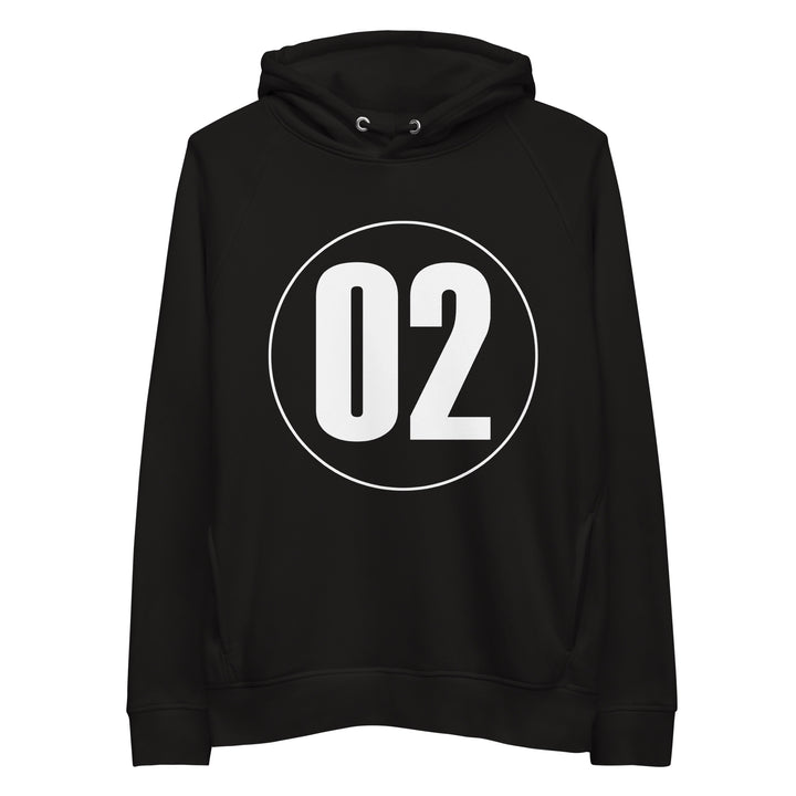 Unisex pullover hoodie: White in Black 02