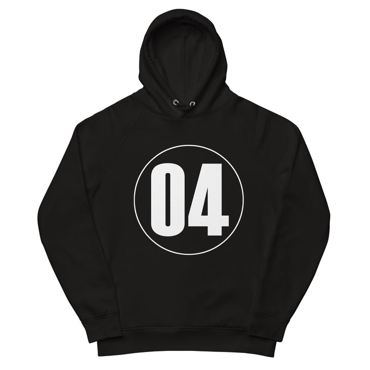 Unisex pullover hoodie: White on Black 04