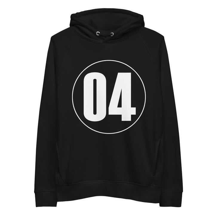 Unisex pullover hoodie: White on Black 04