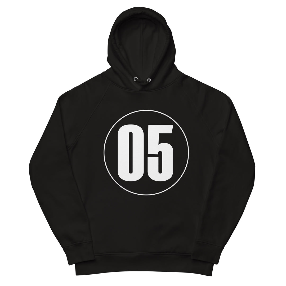 Unisex pullover hoodie: White on Black 05