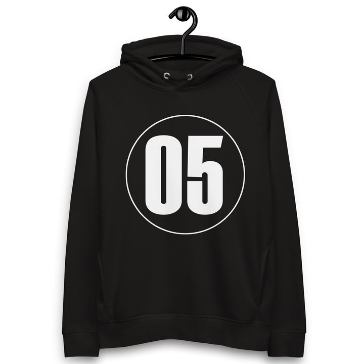 Unisex pullover hoodie: White on Black 05