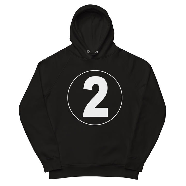 Unisex pullover hoodie: White on Black 2