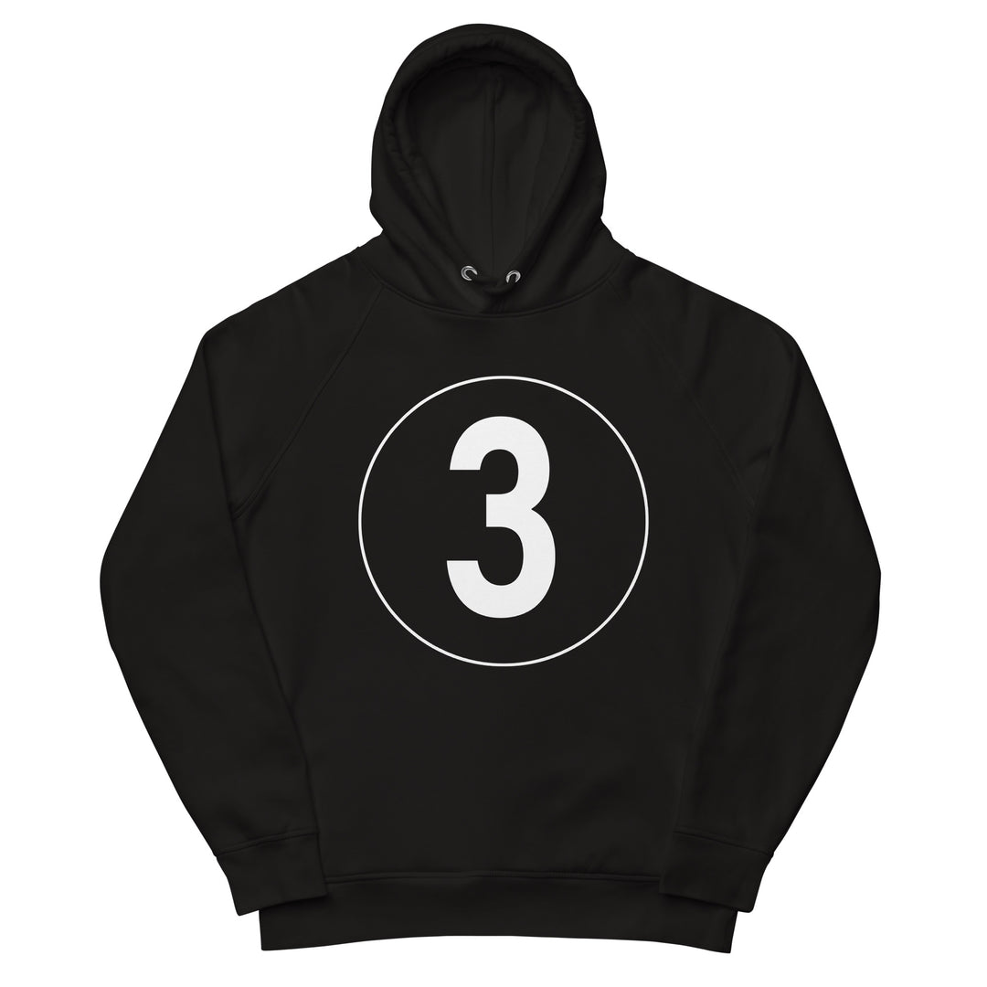 Unisex pullover hoodie: White on Black 3