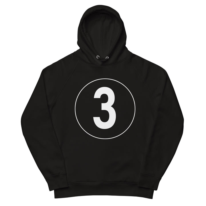 Unisex pullover hoodie: White on Black 3