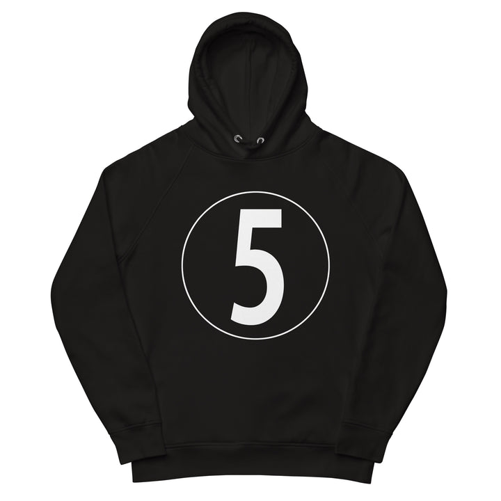 Unisex pullover hoodie: White on Black 5