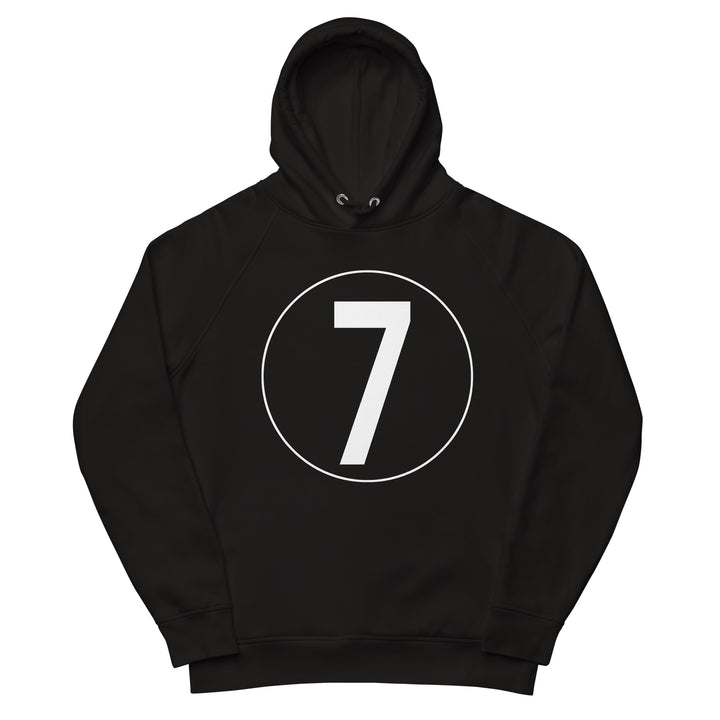 Unisex pullover hoodie: White on Black 7