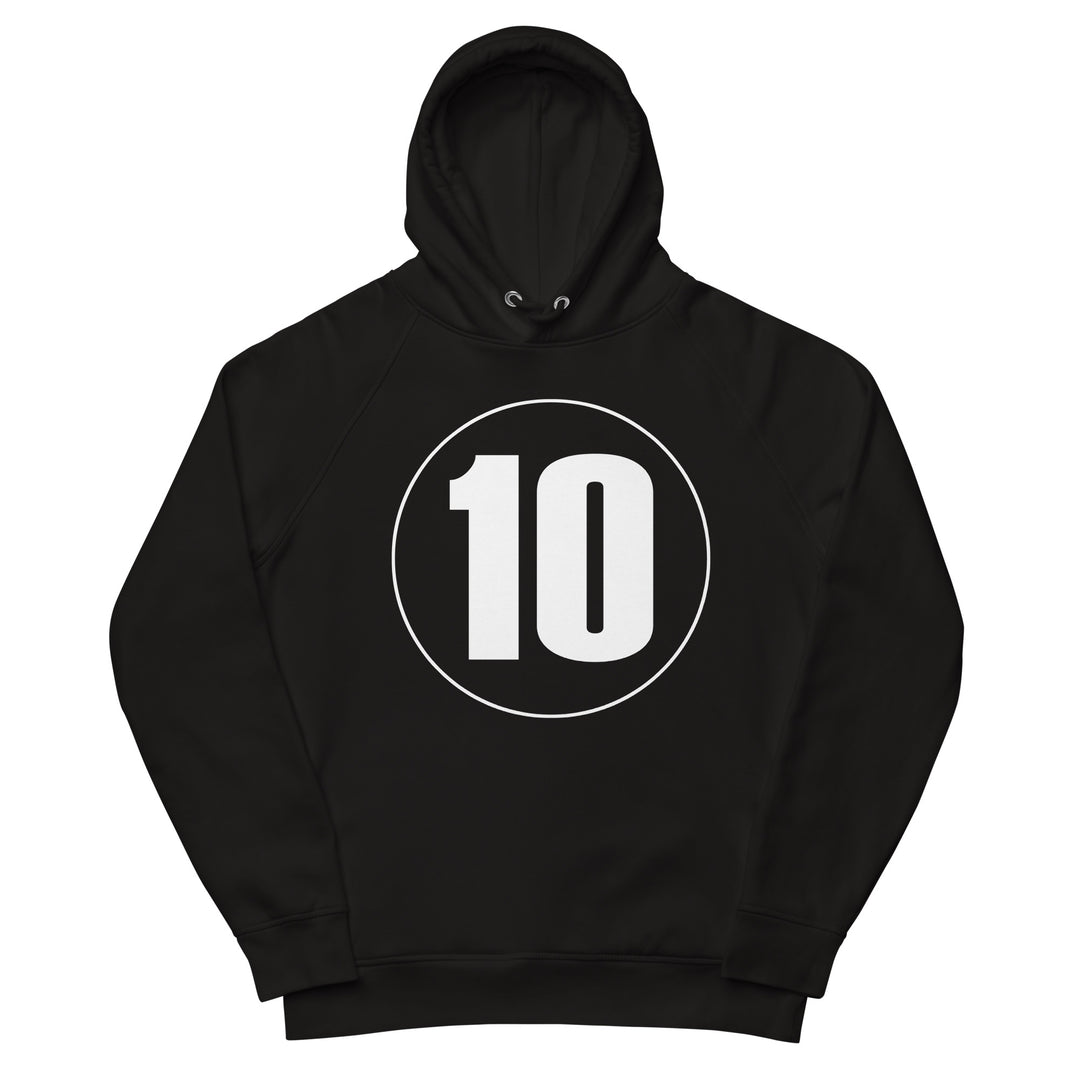 Unisex pullover hoodie: White on Black 10