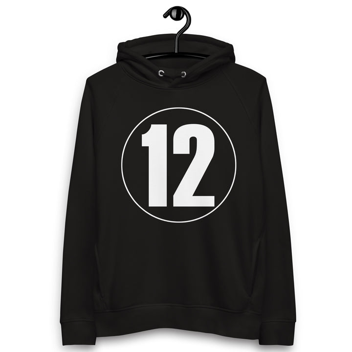 Unisex pullover hoodie: White on Black 12