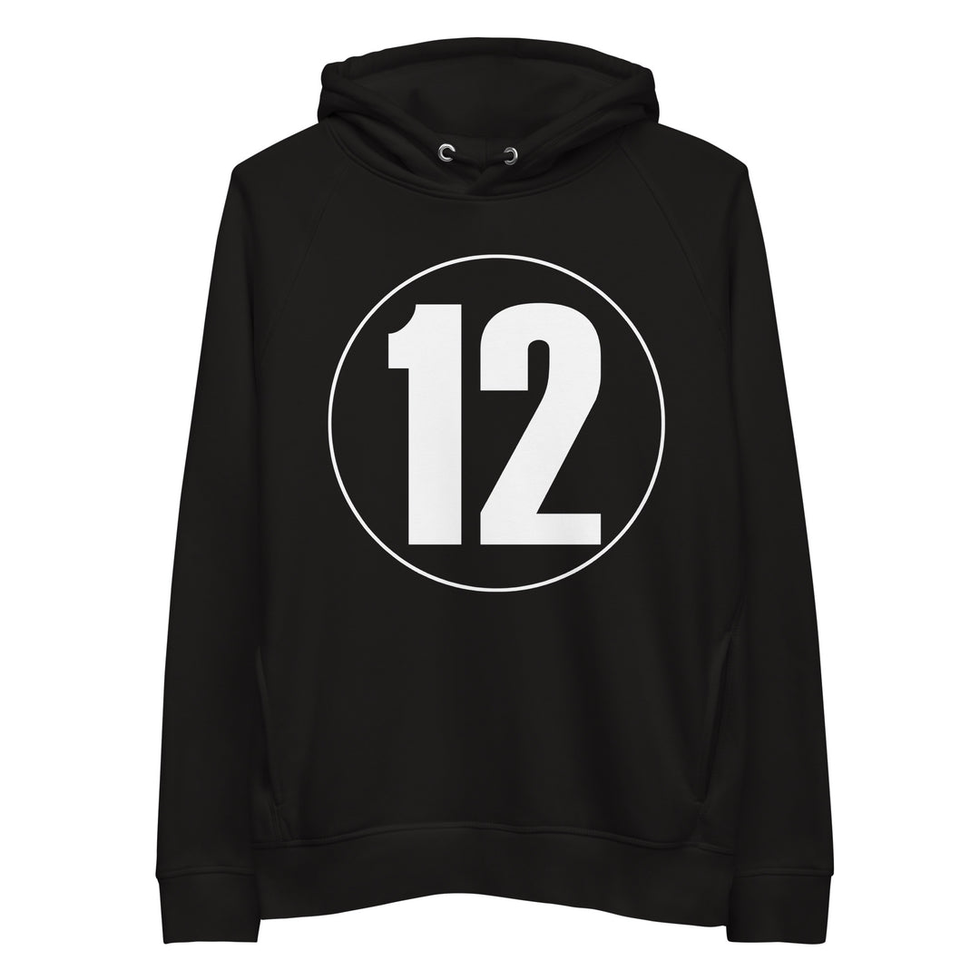 Unisex pullover hoodie: White on Black 12