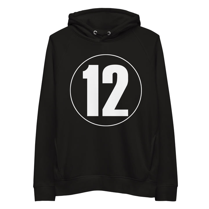 Unisex pullover hoodie: White on Black 12