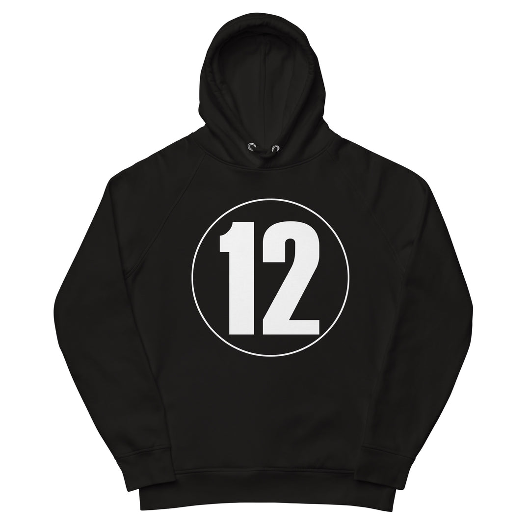 Unisex pullover hoodie: White on Black 12