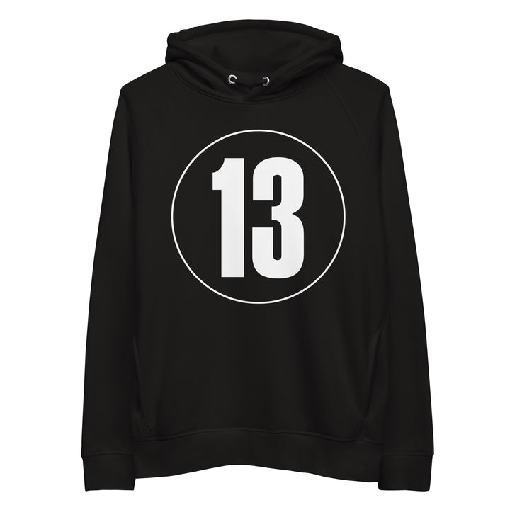 Unisex pullover hoodie: White on Black 13