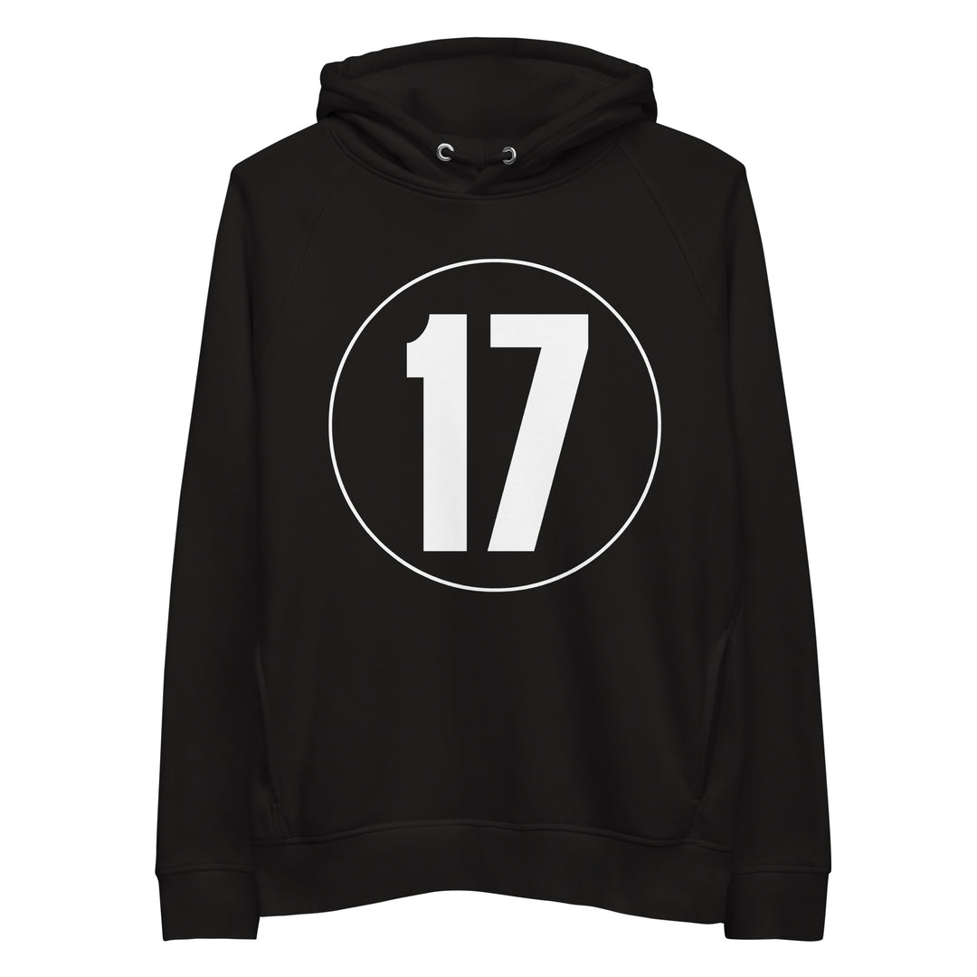 Unisex pullover hoodie: White on Black 17