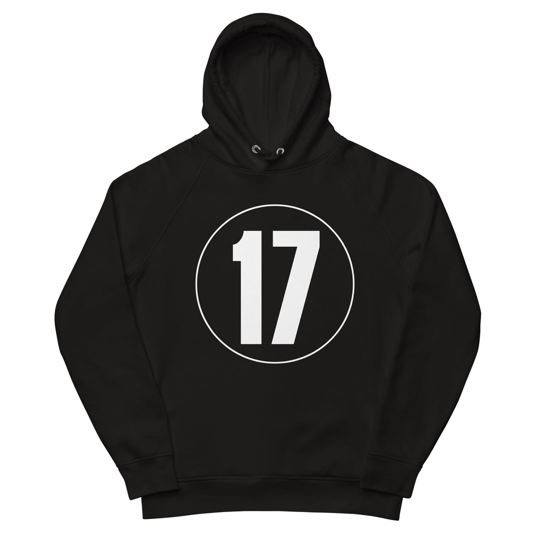 Unisex pullover hoodie: White on Black 17