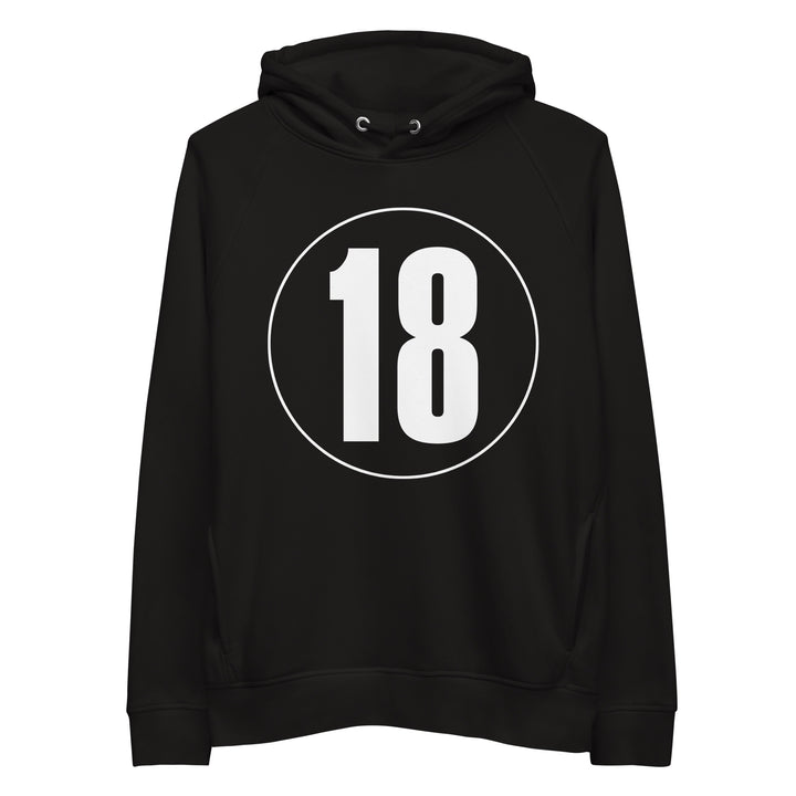 Unisex pullover hoodie: White on Black 18