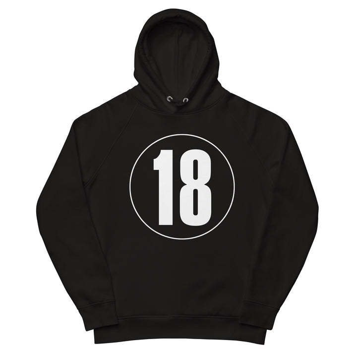 Unisex pullover hoodie: White on Black 18