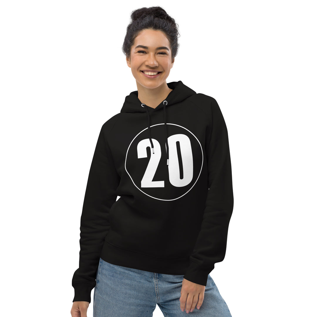 Unisex pullover hoodie: White on Black 20