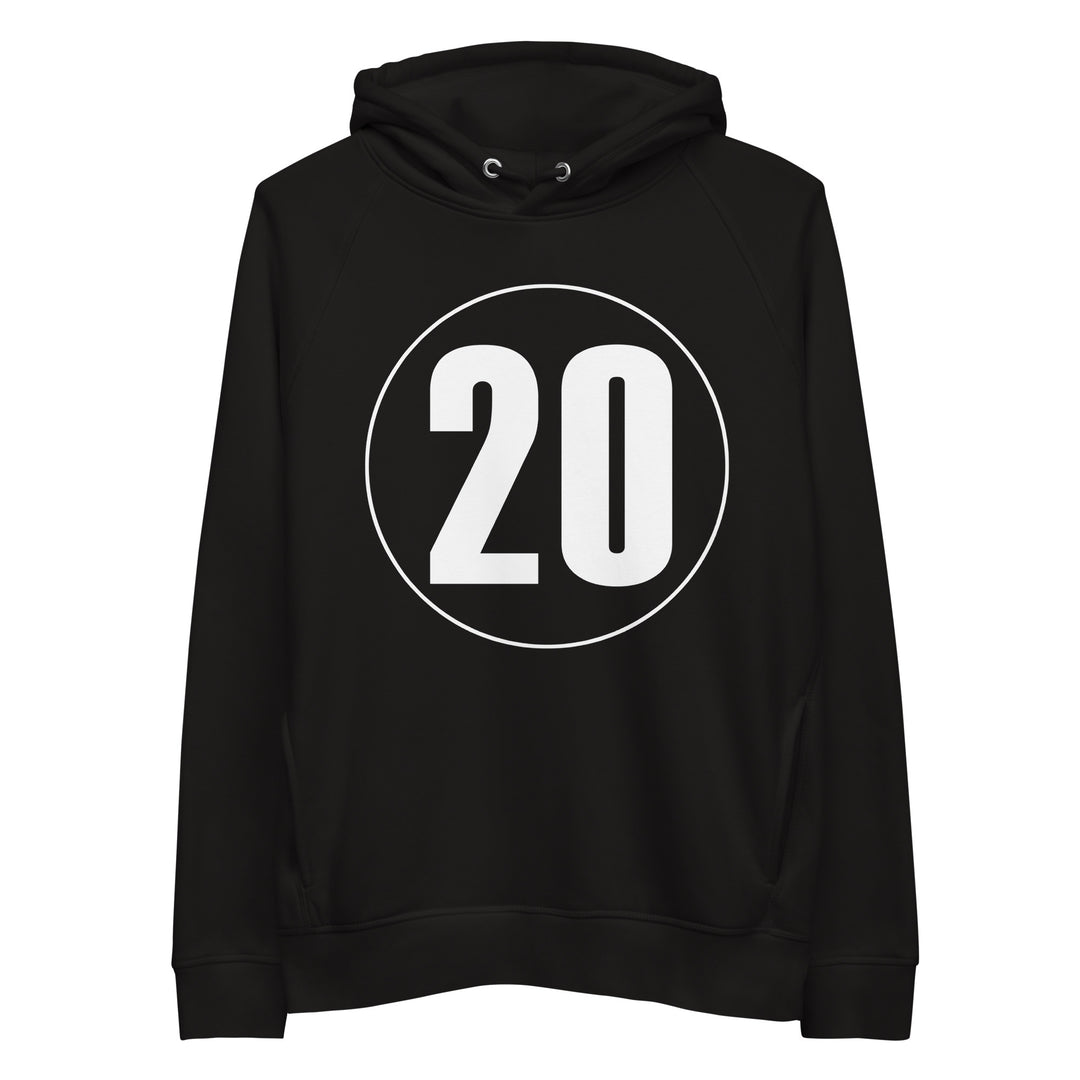 Unisex pullover hoodie: White on Black 20