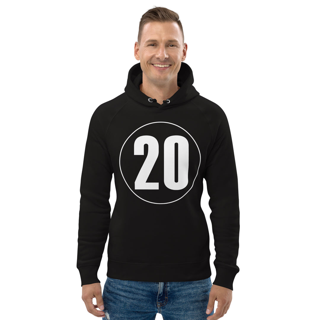 Unisex pullover hoodie: White on Black 20