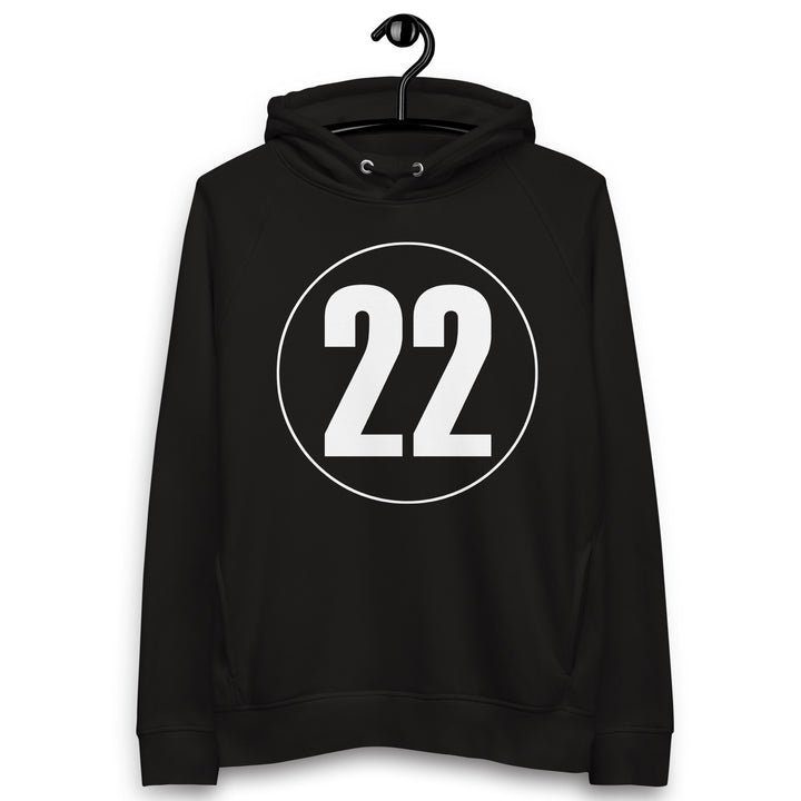 Unisex pullover hoodie: White on Black 22