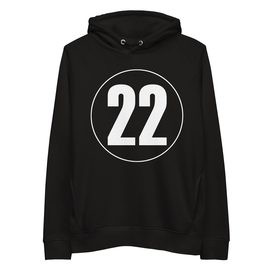 Unisex pullover hoodie: White on Black 22