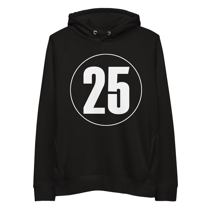 Unisex pullover hoodie: White on Black 25