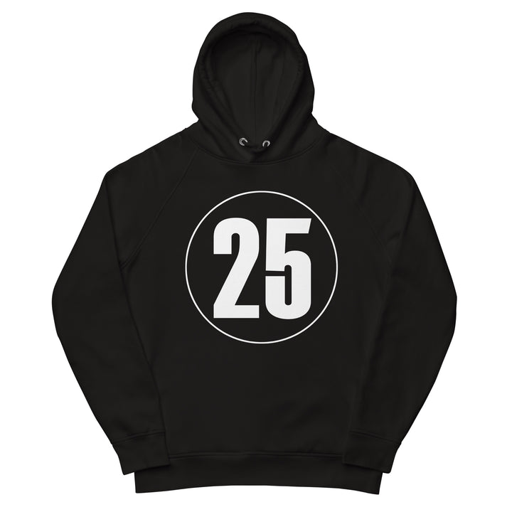 Unisex pullover hoodie: White on Black 25