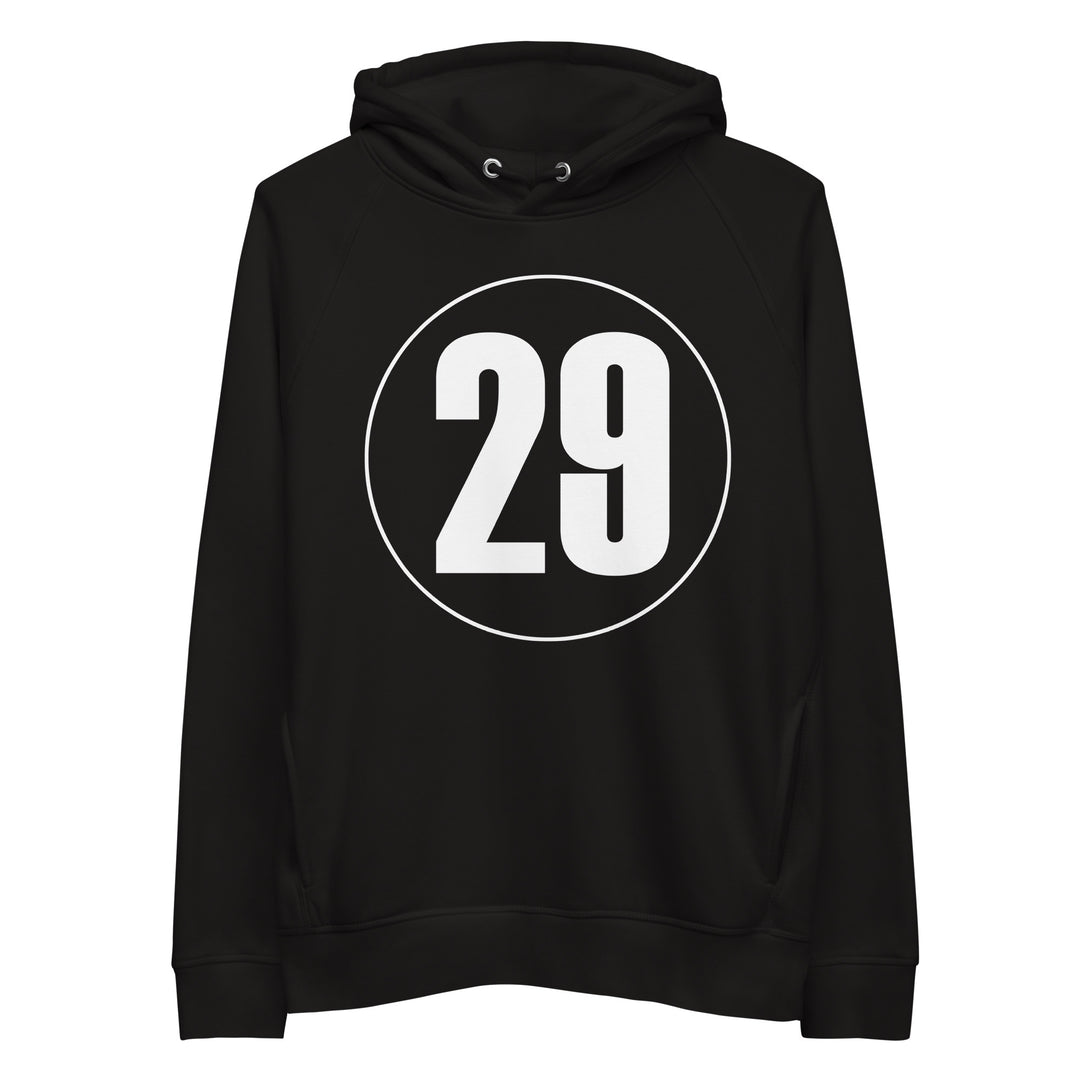 Unisex pullover hoodie: White on Black 29