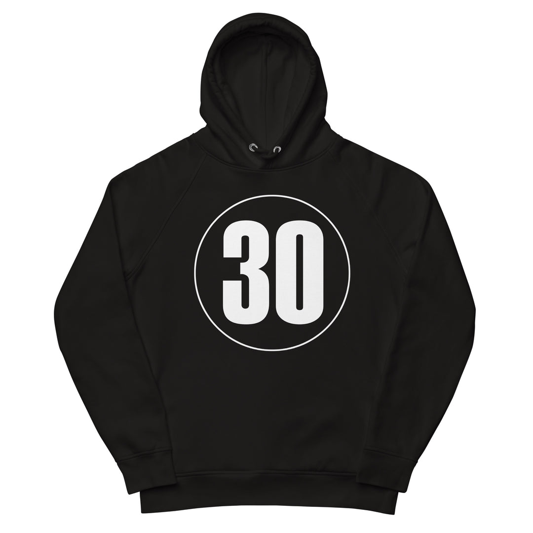 Unisex pullover hoodie: White on Black 30