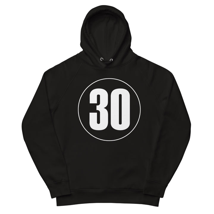 Unisex pullover hoodie: White on Black 30