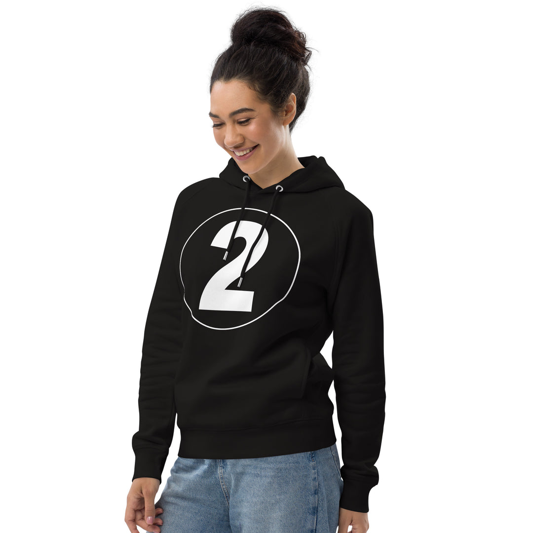 Unisex pullover hoodie: White on Black 2