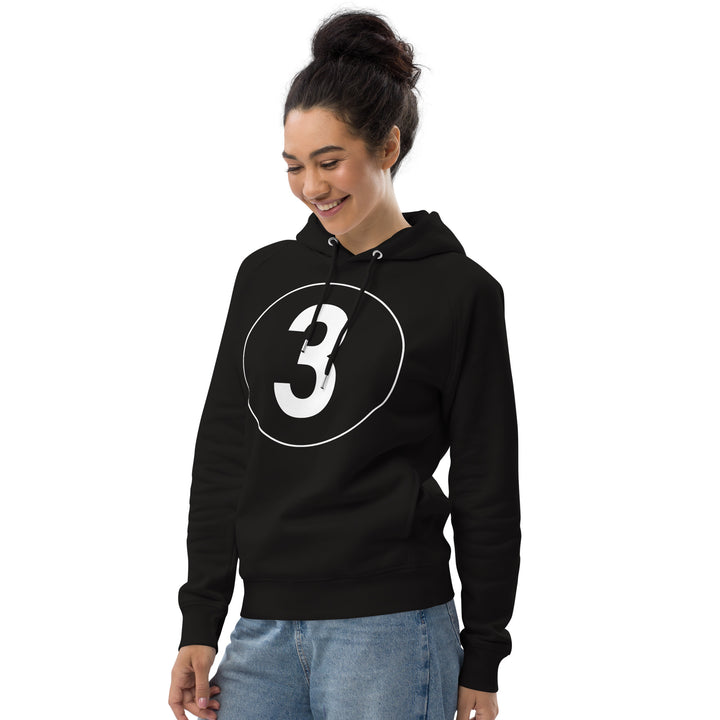 Unisex pullover hoodie: White on Black 3