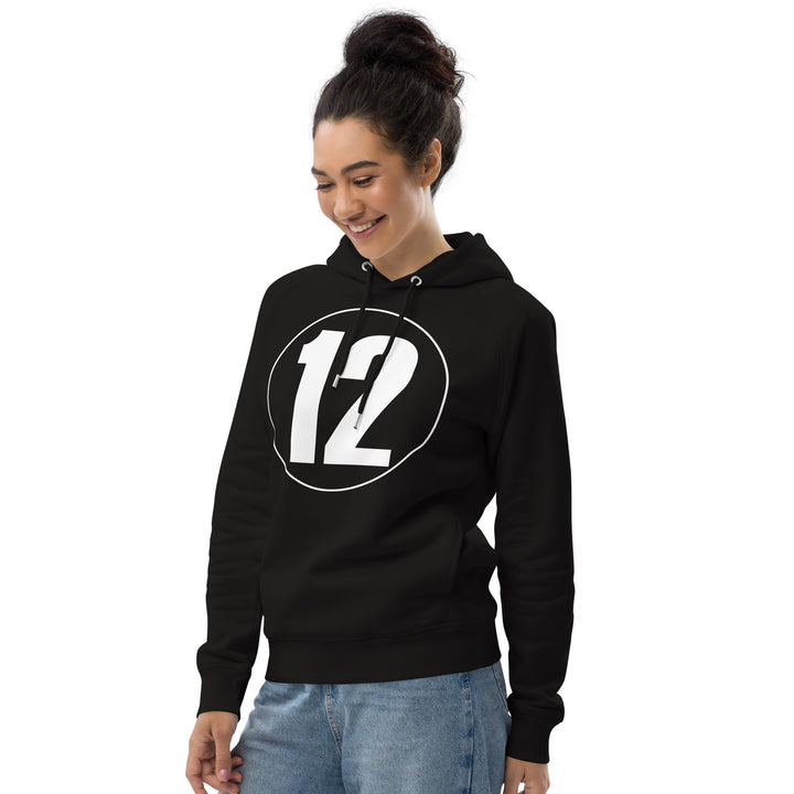 Unisex pullover hoodie: White on Black 12