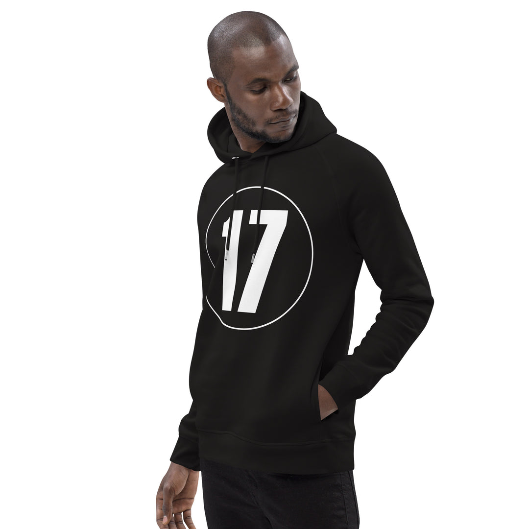 Unisex pullover hoodie: White on Black 17