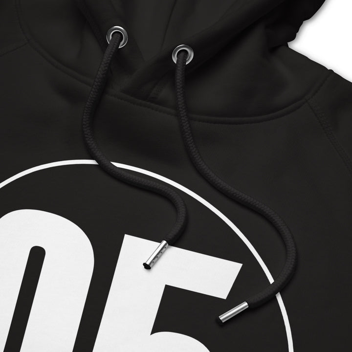 Unisex pullover hoodie: White on Black 05