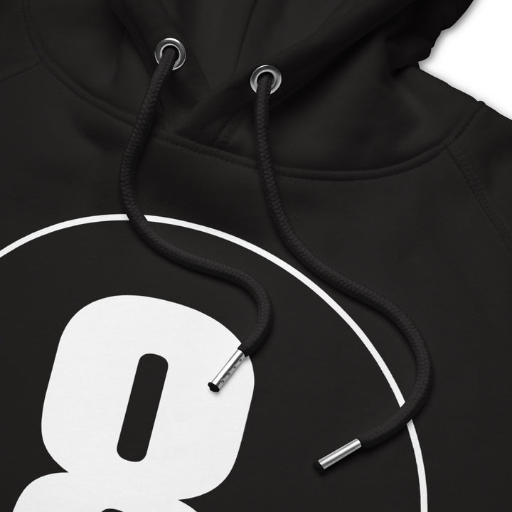 Unisex pullover hoodie: White on Black 8