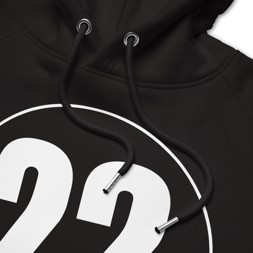 Unisex pullover hoodie: White on Black 22