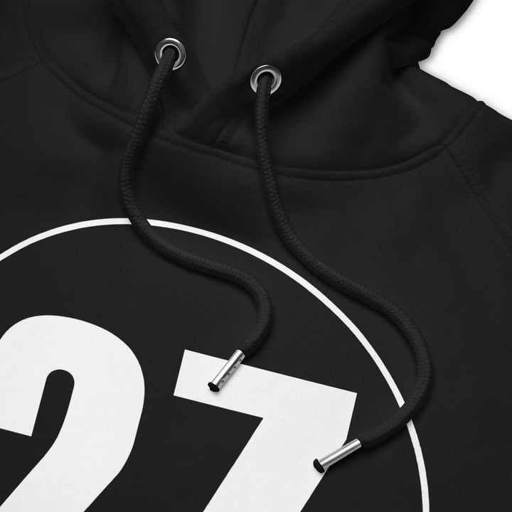 Unisex pullover hoodie: White on Black 27