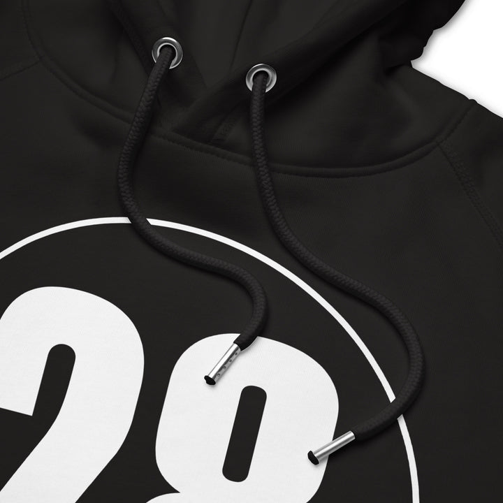 Unisex pullover hoodie: White on Black 28