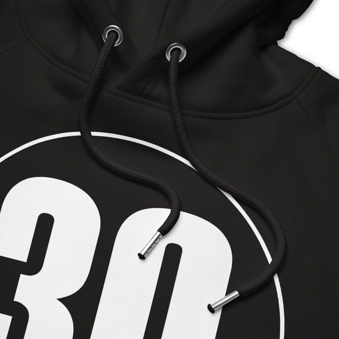 Unisex pullover hoodie: White on Black 30