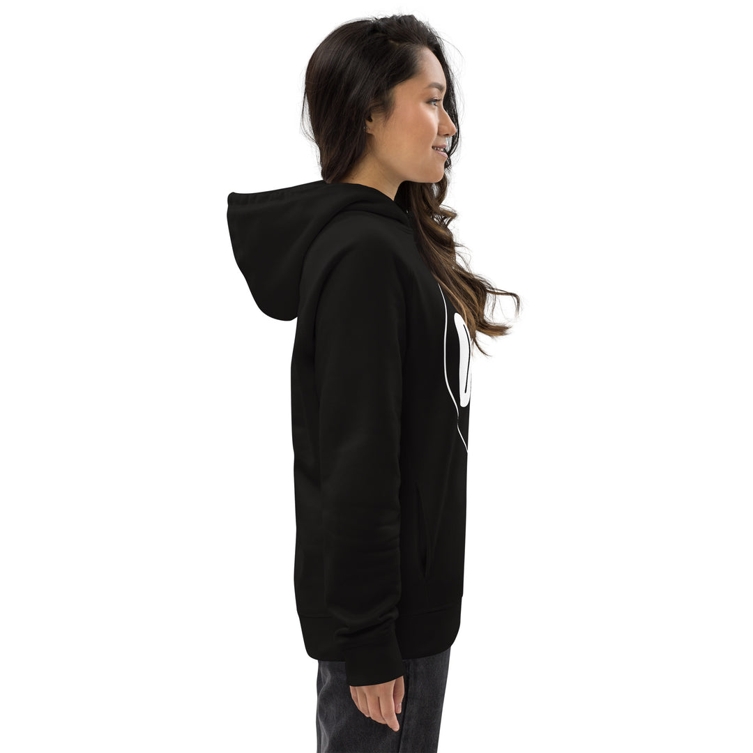 Unisex pullover hoodie: White on Black 007