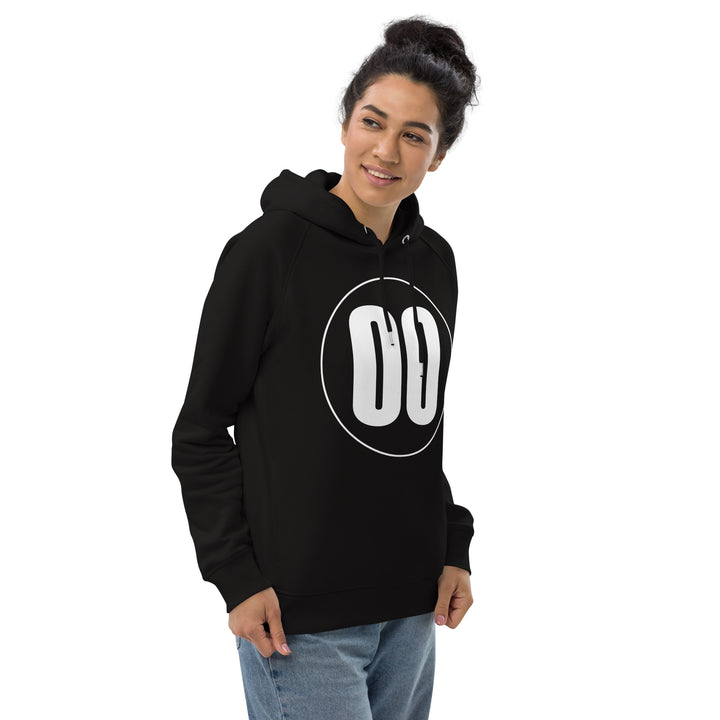 Unisex pullover hoodie: White on Black 00