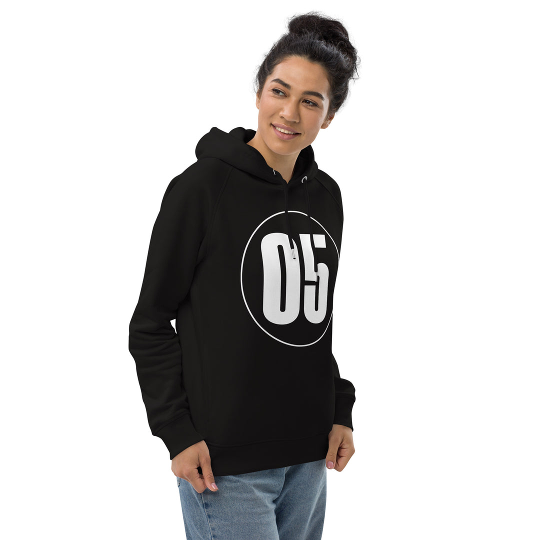 Unisex pullover hoodie: White on Black 05