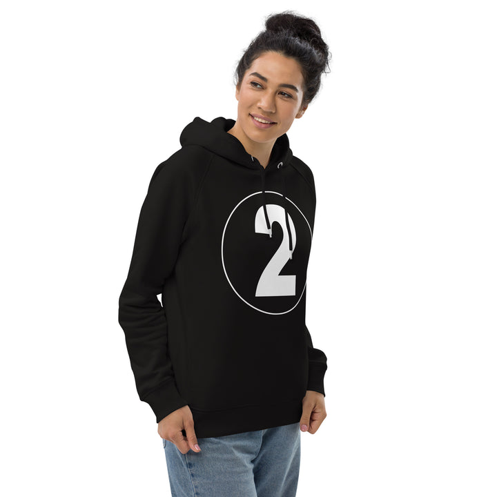 Unisex pullover hoodie: White on Black 2