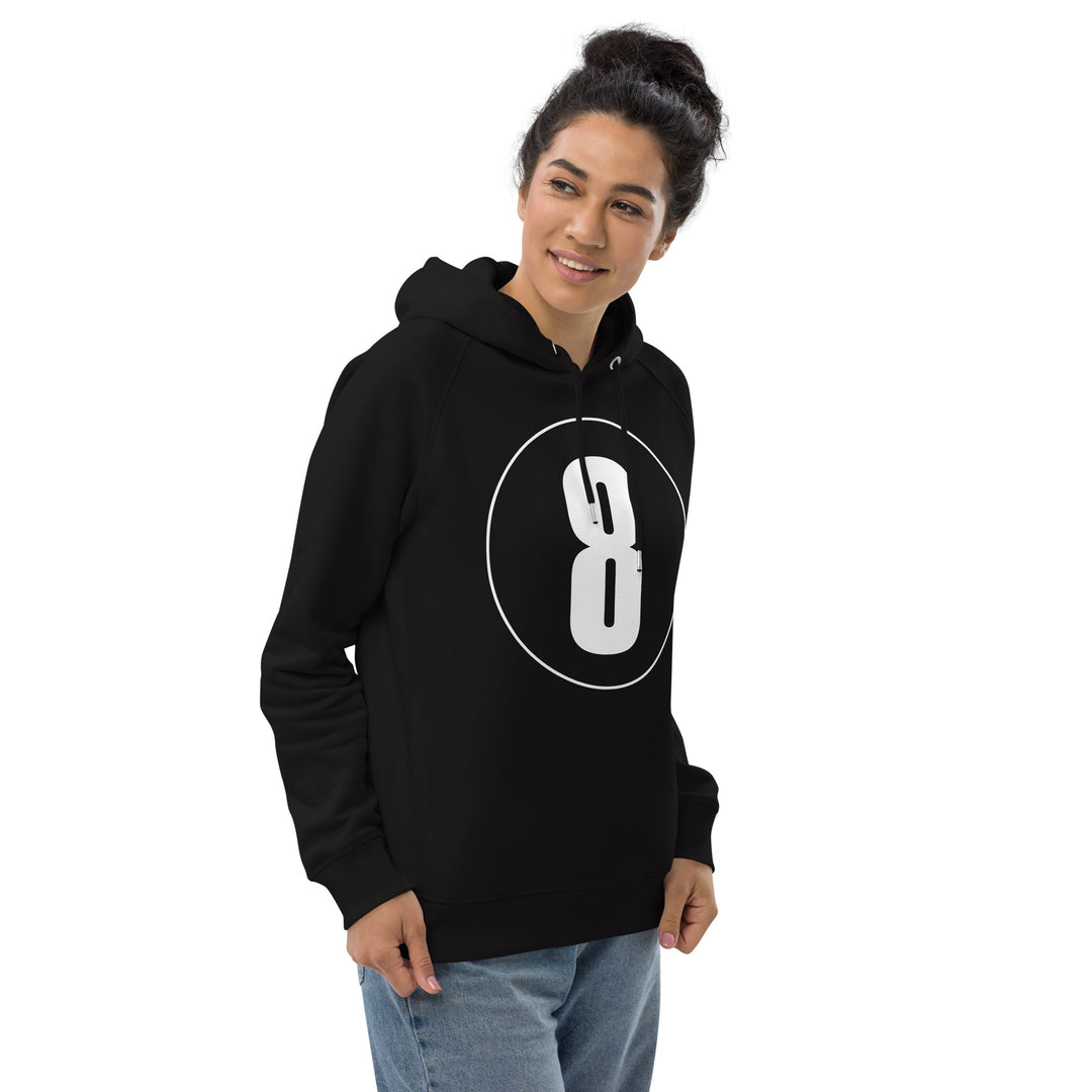 Unisex pullover hoodie: White on Black 8